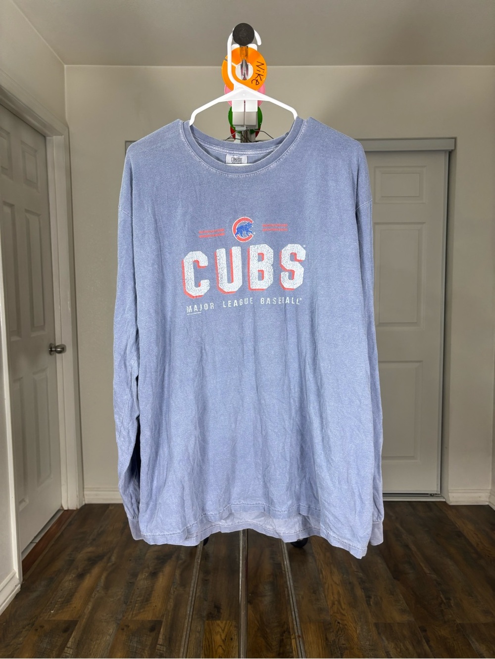 Comfort Colors Light Blue Chicago Cubs Long Sleeve Tee